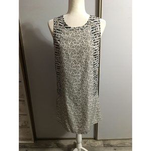 Skies Are Blue Small Lined Multi Pattern Casual Occasion Sleeveless Dress